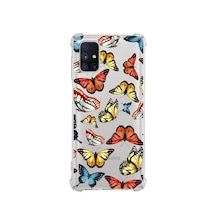 Prinrify Galaxy M51 Uyumlu Water Color 2 Baskılı Şeffaf Köşe Korumalı Antişok Kılıf