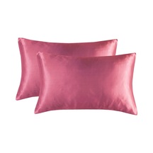 Tenfowee Pembe Simülasyon İpek Yastık Kılıfı, 51x76 Cm 2 Adet , Konforlu Ev Kullanıma Uygun, Dayanıklı Materyal, Yatak Odası Tekstili Diğer