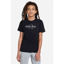 God Of War Baskılı Unisex Çocuk Siyah Tshirt (534590414)