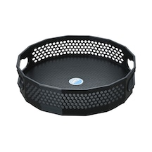 Gajeena Mutfak Ve Banyo İçin Döner Baharatlık Ve Saklama Rafı, Dayanıklı Ve Pratik Siyah Küçük Boy. Siyah