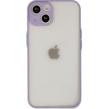 Apple İphone Uyumlu 14 Kılıf Montreal Silikon Kapak - Mor Çok Renkli