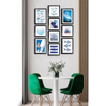 10 Parçalı Çerçeve Görünümlü Mdf Tablo Seti Flm178 Çok Renkli - 713607678 Çok Renkli