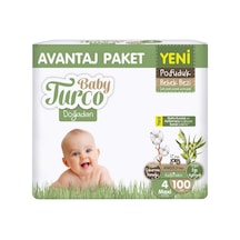 4 Adet Baby Turco Çocuk Bezi Maxi 100'lü Diğer