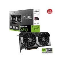Asus Dual-rtx5060-o8g, 8gb, 128bit, Gddr7, 1xhdmı, 3xdp Gamıng Ekran Kartı Asus Dual-rtx5060-o8g, 8gb, 128bit, Gddr7, 1xhdmı, 3xdp Gamıng Ekran Kartı