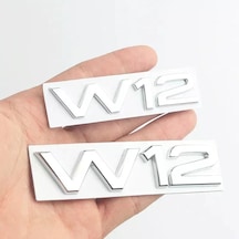W12 Çamurluk Yazısı Seti 2'li Paket Krom 3m 3d Abs Mercedes 212