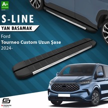 S-dizayn Ford Tourneo Custom 2 Uzun Şase S-line Krom Yan Basamak 263 Cm 2023 Üzeri A+ Kalite