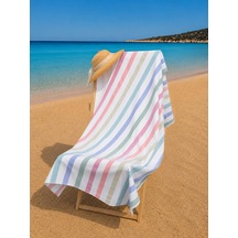 %100 Pamuk 90x160 Cm Unisex Plaj Havlusu Baveno Desen002