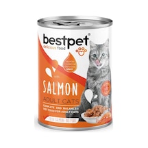 Tr Yetişkin Kediler İçin, Taze Somon Parça Etli Ve Soslu Yaş Mama, 400 G X 12 Adet