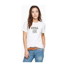 Suga 93 Baskılı Beyaz Kadın Tshirt