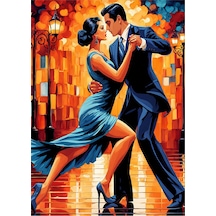 Romantik Dans Eden Çift Hediyelik Ahşap Tablo 35cm X50cm