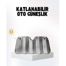 Techmrt Otomobil Güneşliği Katlanabilir Tasarım Ve Süngerli Isı Yalıtımı