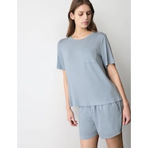 Marks & Spencer Autograph Pijama Altı T37001055A Açık Mavi