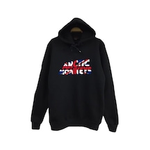 Arctic Monkeys Baskılı Kapüşonlu Unisex %100 Pamuk Siyah Sweatshirt Siyah