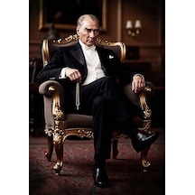 Mustafa Kemal Atatürk 100x150 Cm Poster Duvar Kağıdı 01 Çok Renkli