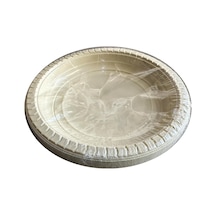 Roll-up Kullan At Renkli Krem Renk Parti Davet Plastik Tabak - 22 Cm. - 25 Adetlik Paket