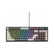 Mekanik Rgb Gaming Kablolu Klavye Mavi Switch Knob Kontrollü Ses Ayarı Türkçe Q Numpadli Full Size Gaming Keyboard Double Shot Type-c Kablolu Rgb Mekanik Örgü Kablolu Oyuncu Klavyesi