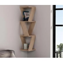 Köşe Duvar Rafı/kitaplık Atlantik Çam 22x22x85 Modern Minimalist Köşe Duvar Rafı Genel