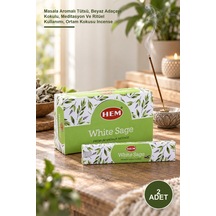 2 Adet White Sage Masala Tütsü Masala Aromalı Tütsü, Beyaz Adaçayı Kokulu, Meditasyon Ve Ritüel Kullanımı, Ortam Kokusu Incense