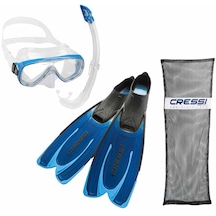 Cressi Agua - Onda - Mexico Palet Maske Şnorkel Set Blue No:39-40 Çok