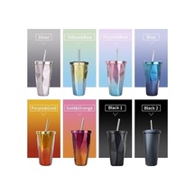 Ankatek Paslanmaz Çelik Tumbler, Seyahat Kahve Kupası, 17oz İzolasyonlu Çift Duvarlı, Gümüş Renk, Pipetli Ve Sıçrama Önleyici Kapak Gümüş Gümüş