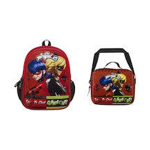 Ladybug Kabartmalı Ilkokul Sırt Çantası 2133 Ve Beslenme Çantası Karışık