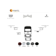 Meriç® Toyota Uyumlu Avensis Ön Torpido Kaplama 9 Parça 2004-2005 (530157418)
