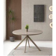 Ahşap Yuvarlak Açılır Büyüyen Yemek Masası Cappicino 70x120cm Capicino