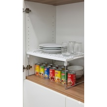 Plastik Metal Ayaklı Dikdörtgen Mini Raf Düzenleyici Organizer Beyaz Belirtilmemiş Beyaz Tr Diğer