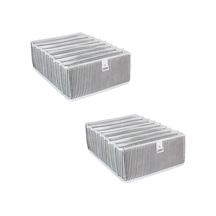 2'li Akordiyon Organizer Çekmece Içi Düzenleyici L Kumaş 20 X 30 Gri Diğer