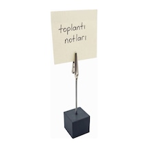 Metal Not Tutucu Metal Kıskaçlı Notluk Gri Masaüstü Not Tutacağı