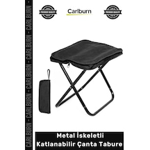 Tabure Portatif Hafif Kamp Piknik Balıkçı Dayanıklı Metal İskeletli Katlanabilir Çanta Tabure Çok Renkli