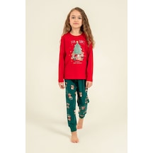 Roly Poly Rolypoly 3918-3 Kız Çocuk Pijama Takımı Kırmızı