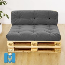 Mavi Vitrin İç Mekan Yıkanabilir Balkon Teras Yer Minderi Takımı Ebat 80x60 Cm Gri Diğer