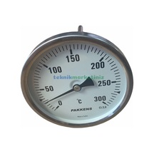 63 MM 300 C Derece 10 Cm Dalma Boylu Pizza Fırın Termometresi Pakkens