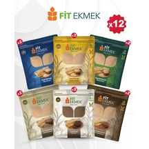 Fit 2li Kepekli ,2li Yulafli ,2li Chia ,2li Arpa ,2li Çavdar Ve 2li Keten Tohumlu Lavaş Ekmeği 300gr