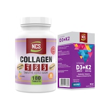 Vitamin D3 K2 2o Ml Kollajen Collagen Tip 1-2-3 Hyaluronic Acid Glutatyon 180 Tablet