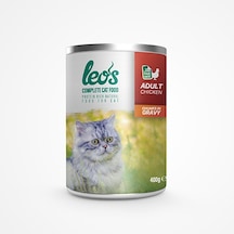 Leos Tavuk Parça Etli Soslu Konserve Yetişkin Kedi Maması 400 G