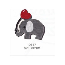 Ütü İle Yapışan Arma Patch-yama Kalpli Fil 7x7 Cm 1 Adet - 838563974