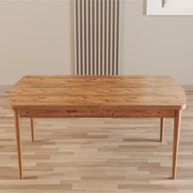 Merona Atlantik Çam 80x132 Sunta Ahşap Ayaklı Açılır Mutfak Masası, Yemek Masası, Salon Masası Atlantik Çam