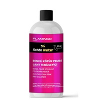 Araç Oto Pembe Jant Temizleyici - Renkli Köpük Sprey 500ml Flamıngo