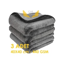 Mikrofiber Oto Kurulama Ve Temizlik Havlusu 40cmx40cm, 3 Adet, 440gsm