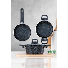 Acar Easy Cook 4 Parça Granit Tencere Takımı Mavi Xkt-21-0397/4