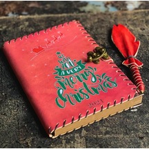 Yılbaşı Tasarımlı Deri Defter