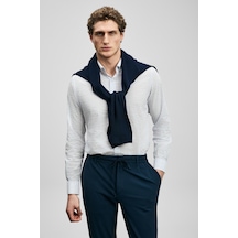 Lufian Federico Erkek Basic Gömlek Regular Fit Beyaz Beyaz 111010645100500
