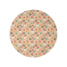 Noel Desenli 47 İnç Yuvarlak Flanel Battaniye, Yetişkin Ve Çocuk İçin, Yumuşak, Rahat Ve Hafif Noel Baba Noel Diskoli