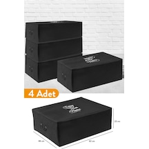 Serstil 4 Adet - Büyük Boy Baza Altı Siyah Hurç 62 X 46 X 22 Cm