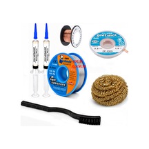 Lehim Seti 0,8 Mm 40 Gr Lehim Teli Flux Cp-2515 Lehim Emme Ve Yol Çekme Teli Temizleme Set St446