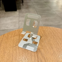 Chenkestoreone Aurora Gümüş Tüm Metal Katlanır Çok Açılı Telefon Tablet Tutucu Aurora Gümüşî