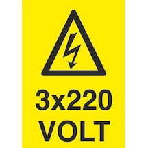 3x220 Volt Uyarı Levhası 70x100cm