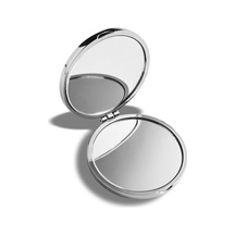 Yuvarlak Mini Metal Cep Aynası, Taşınabilir Makyaj Aynası, Gümüş Krom, 6.5cm, Katlanabilir, Modern Diğer